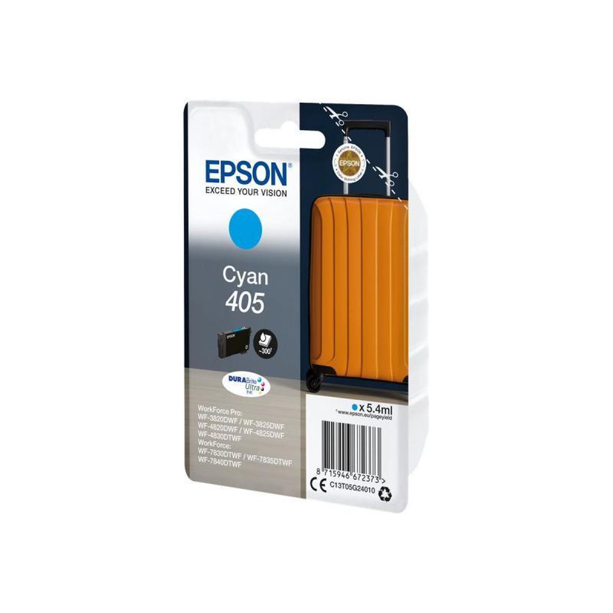 Voir la diapositive 2 : Epson Epson Ink 405 Cyan (C13T05G24010)