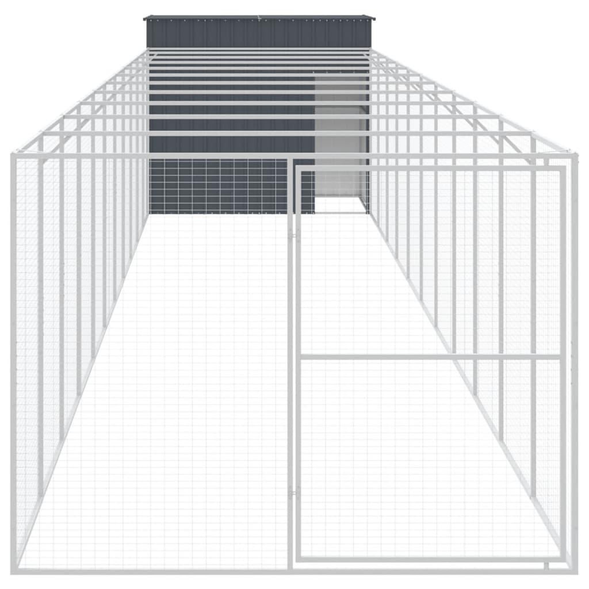 Voir la diapositive 3 : VIDAXL Niche pour chien avec cour anthracite 214x1273x181 cm