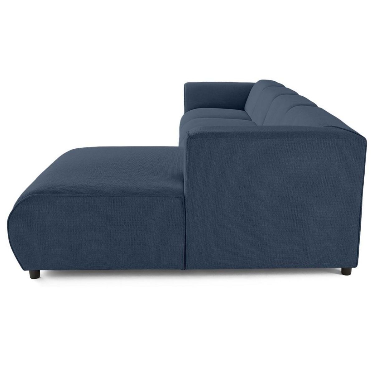 LISA DESIGN Suaro - canapé modulable d'angle droit 5 places en tissu texturé