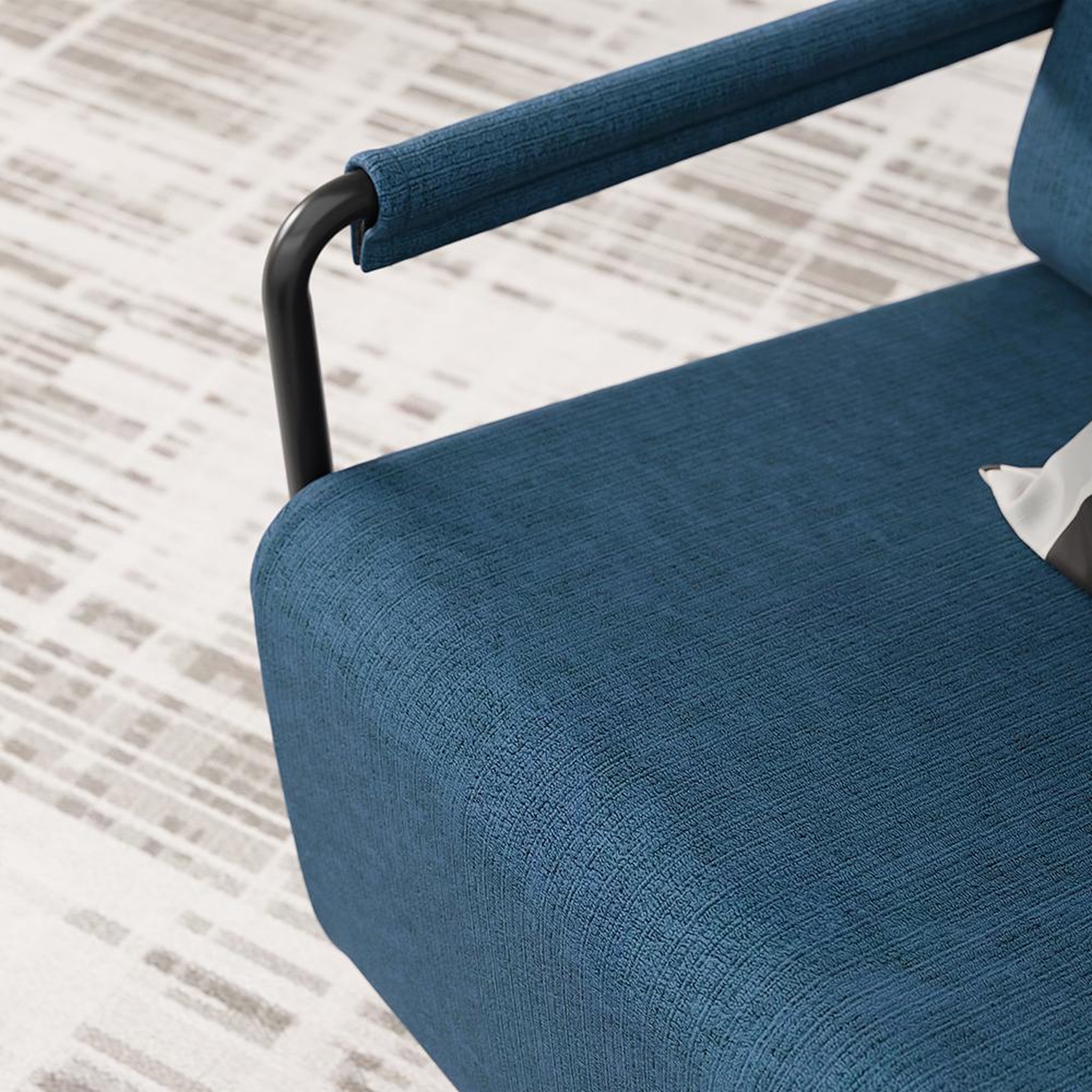 Voir la diapositive 5 : SOBUY Fauteuil lounge avec repose-pieds bleu foncé 59.5x67x78cm fst99-b