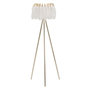 Voir la diapositive 1 : Paris Prix Lampadaire Imitation Plume  Stand  147cm Or & Blanc