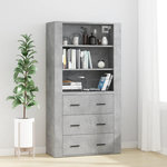 VIDAXL Buffet haut Gris beton Bois d'ingenierie