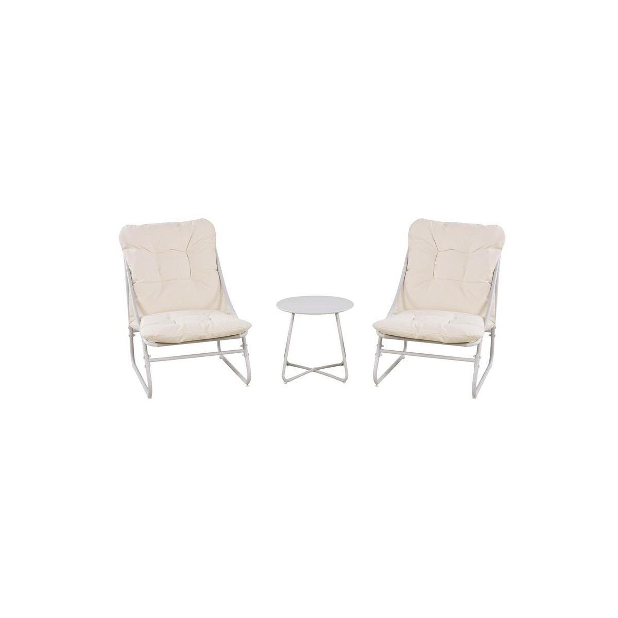 Voir la diapositive 2 : The Home Deco Factory Salon de jardin 2 places  texas  85cm beige