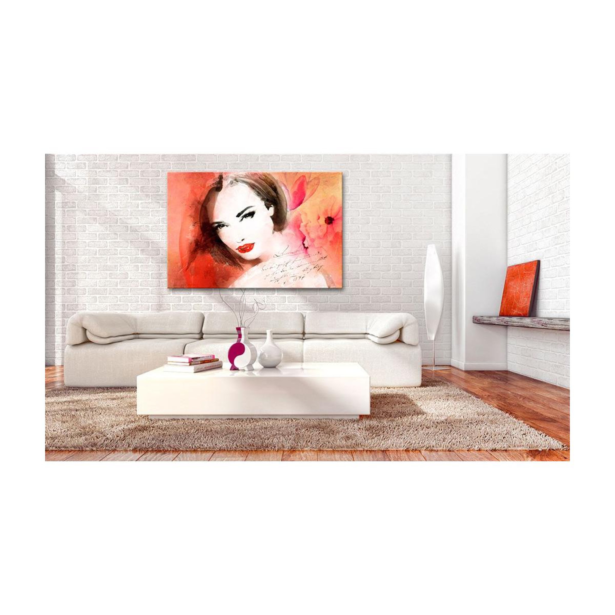 Voir la diapositive 2 : Paris Prix Tableau imprimé  dame cramoisie