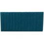 HOMIFAB Tête de lit matelassée en velours bleu 140 cm - Eliot