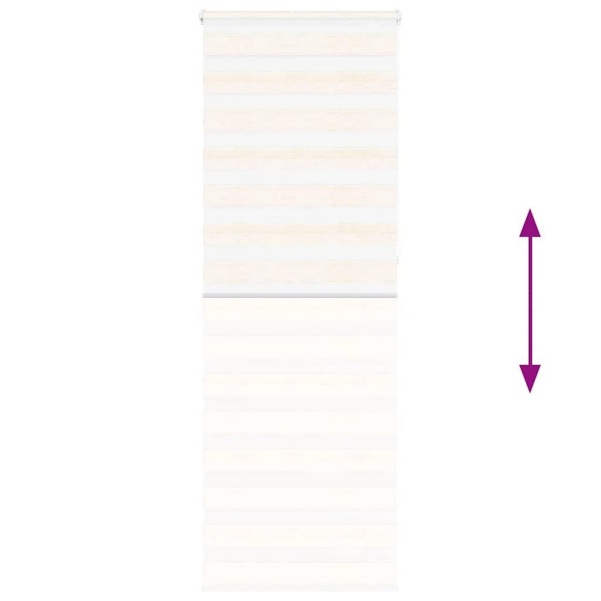 VIDAXL Store zebre beige marbre largeur du tissu 75,9 cm polyester