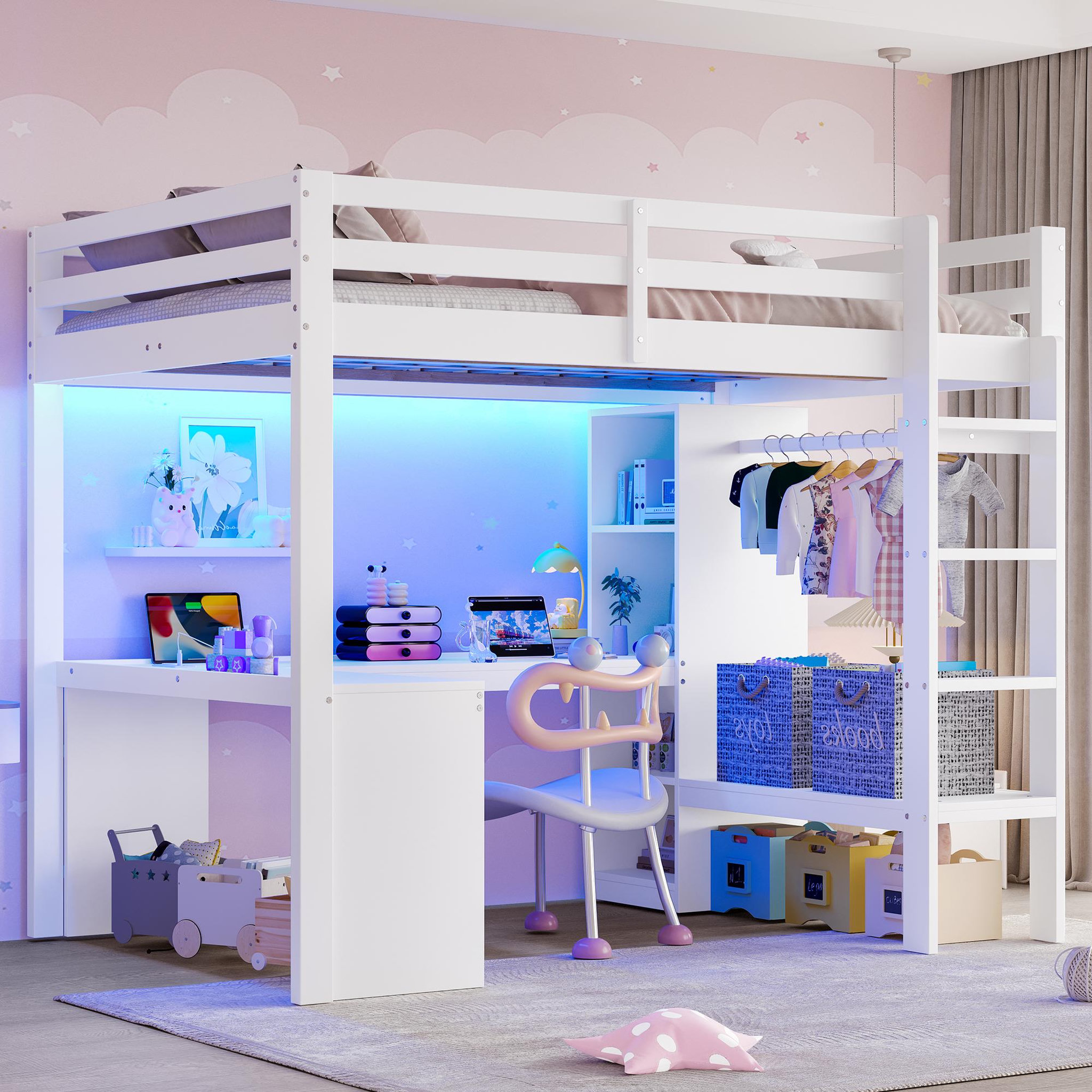 Voir la diapositive 4 : MERAX Lit mezzanine enfant