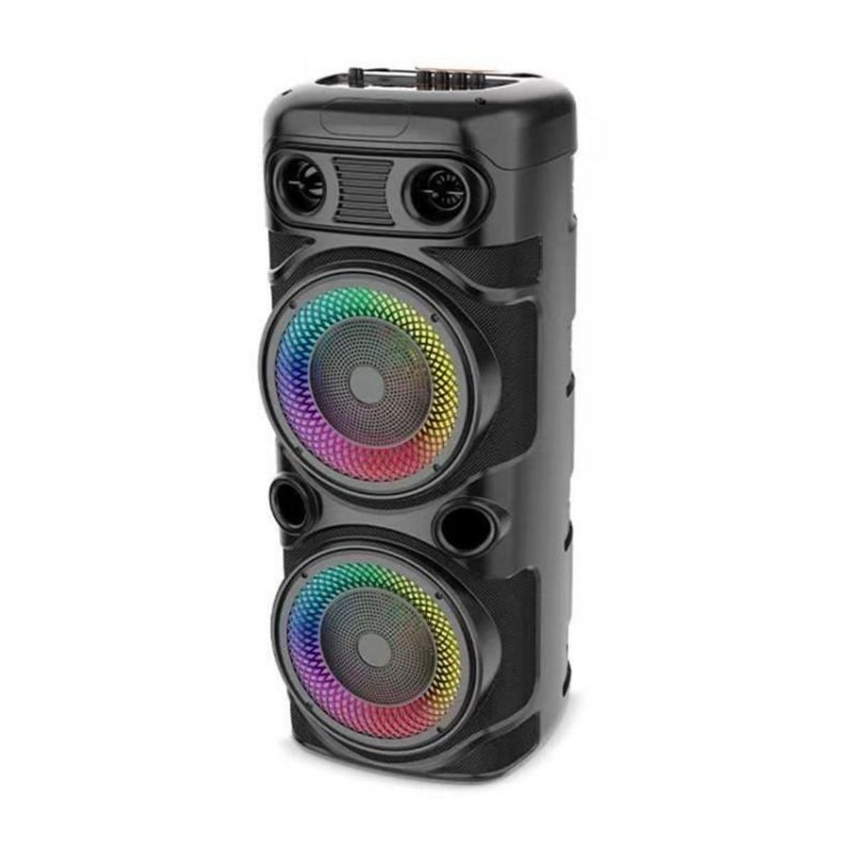 Inovalley Enceinte Karaoké lumineuse - INOVALLEY - KA123-XXL - Bluetooth V5.0 - 75 cm - 900 W - Noir