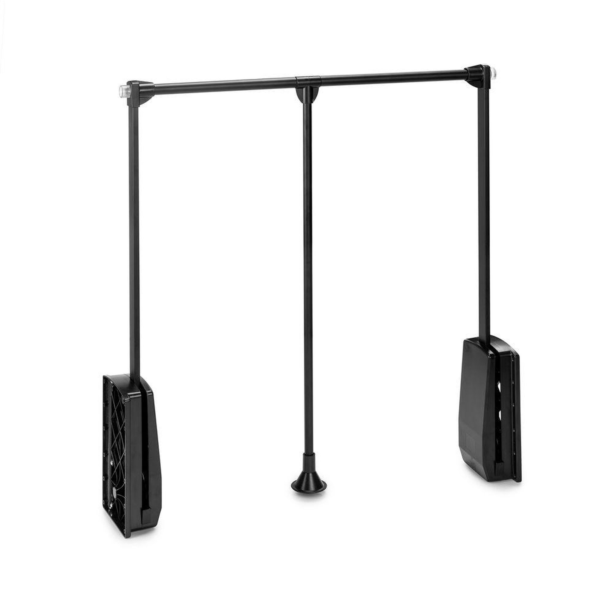 EMUCA SRL Penderie rabattable pour armoire Hang, 832 - 1150 mm, Peint en noir