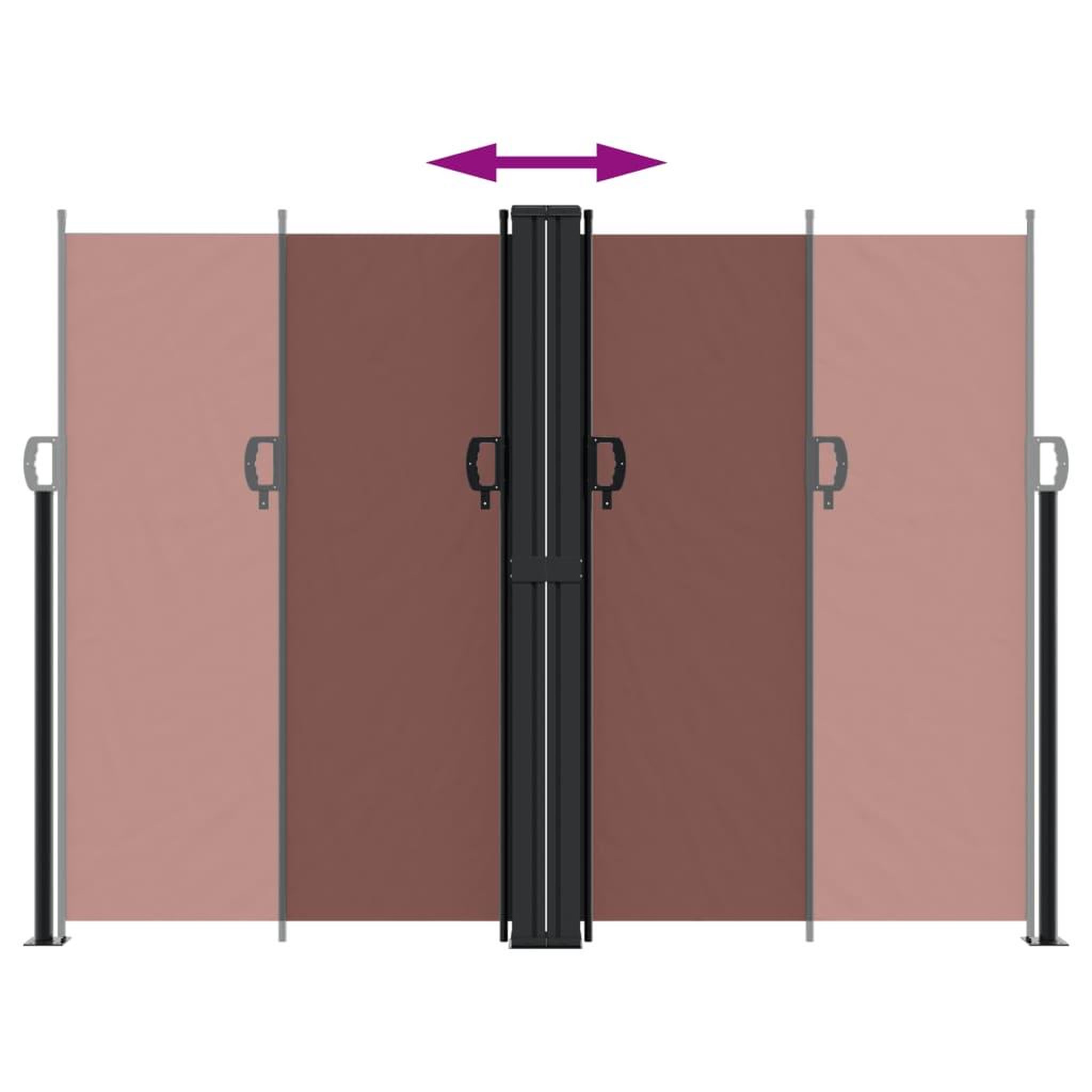 Voir la diapositive 5 : VIDAXL Auvent lateral retractable Marron 180x1200 cm