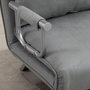 Voir la diapositive 5 : HOMCOM Canapé-lit canapé convertible 2 places déhoussable grand confort 2 coussins fournis pieds accoudoirs métal suède gris clair