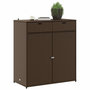 Voir la diapositive 4 : VIDAXL Armoire de rangement jardin marron 105x55x113 cm resine tressee