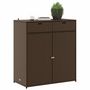 Voir la diapositive 4 : VIDAXL Armoire de rangement jardin marron 105x55x113 cm resine tressee