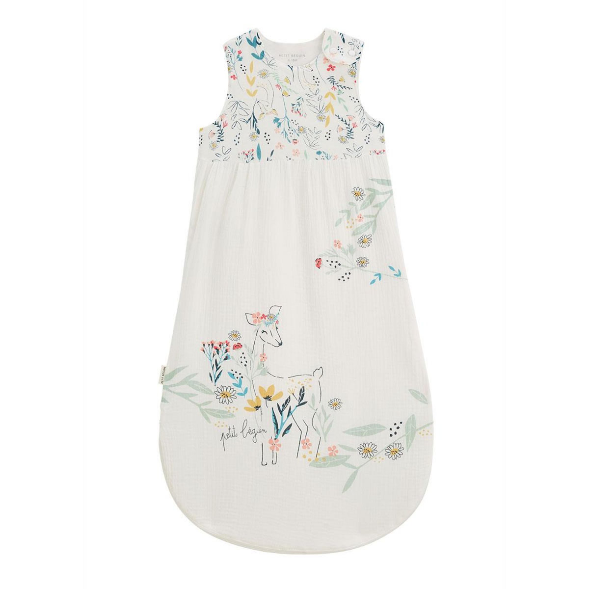 Petit Béguin Gigoteuse d'été en gaze de coton Jardin Poétique