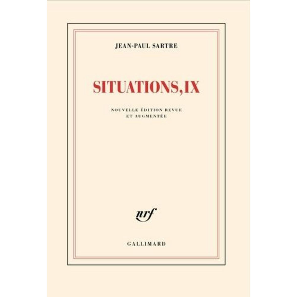 SITUATIONS. TOME 9, Sartre Jean-Paul