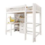 MERAX Lit mezzanine. Coloris disponibles : Blanc