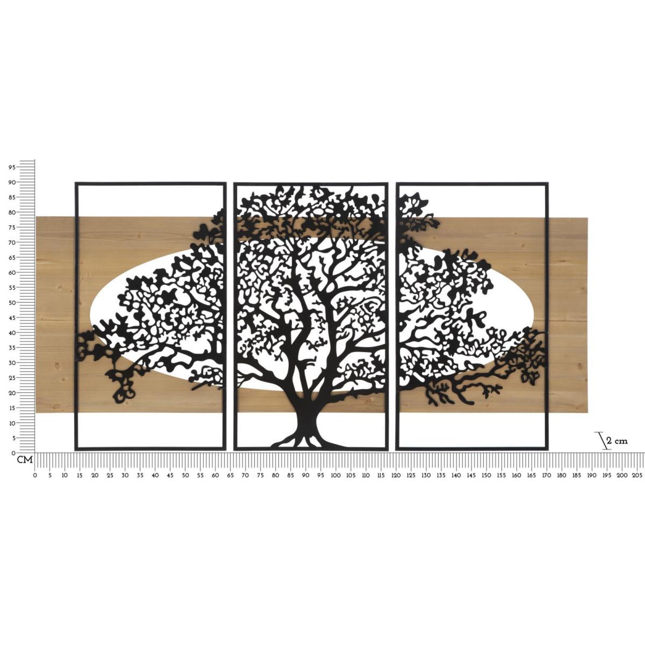 Voir la diapositive 6 : Paris Prix Déco murale encadrée  arbre  176cm naturel & noir