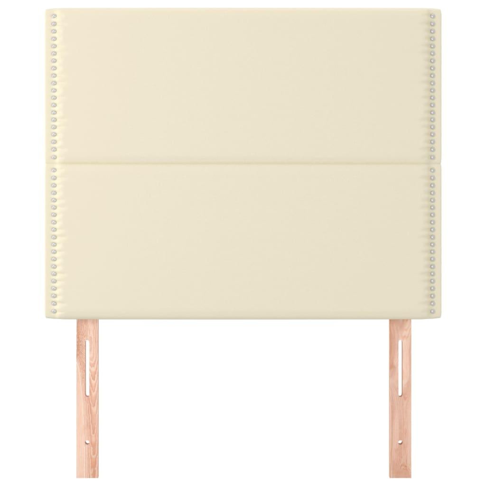 Voir la diapositive 3 : VIDAXL Tetes de lit 2 pcs Creme 90x5x78/88 cm Similicuir
