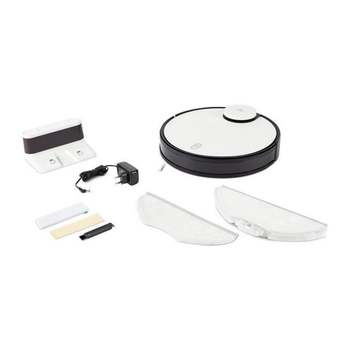 Medion MEDION X40 SW - Robot Aspirateur Laveur - 8000 Pa - 400 ml - Navigation Laser et Fonction Balayage