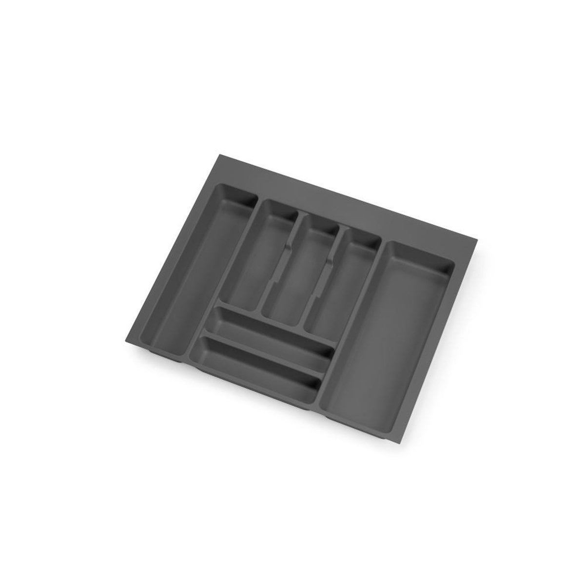 EMUCA SRL range-couverts Optima pour tiroir universel -  module 600mm -  Plastique -  Gris antracite