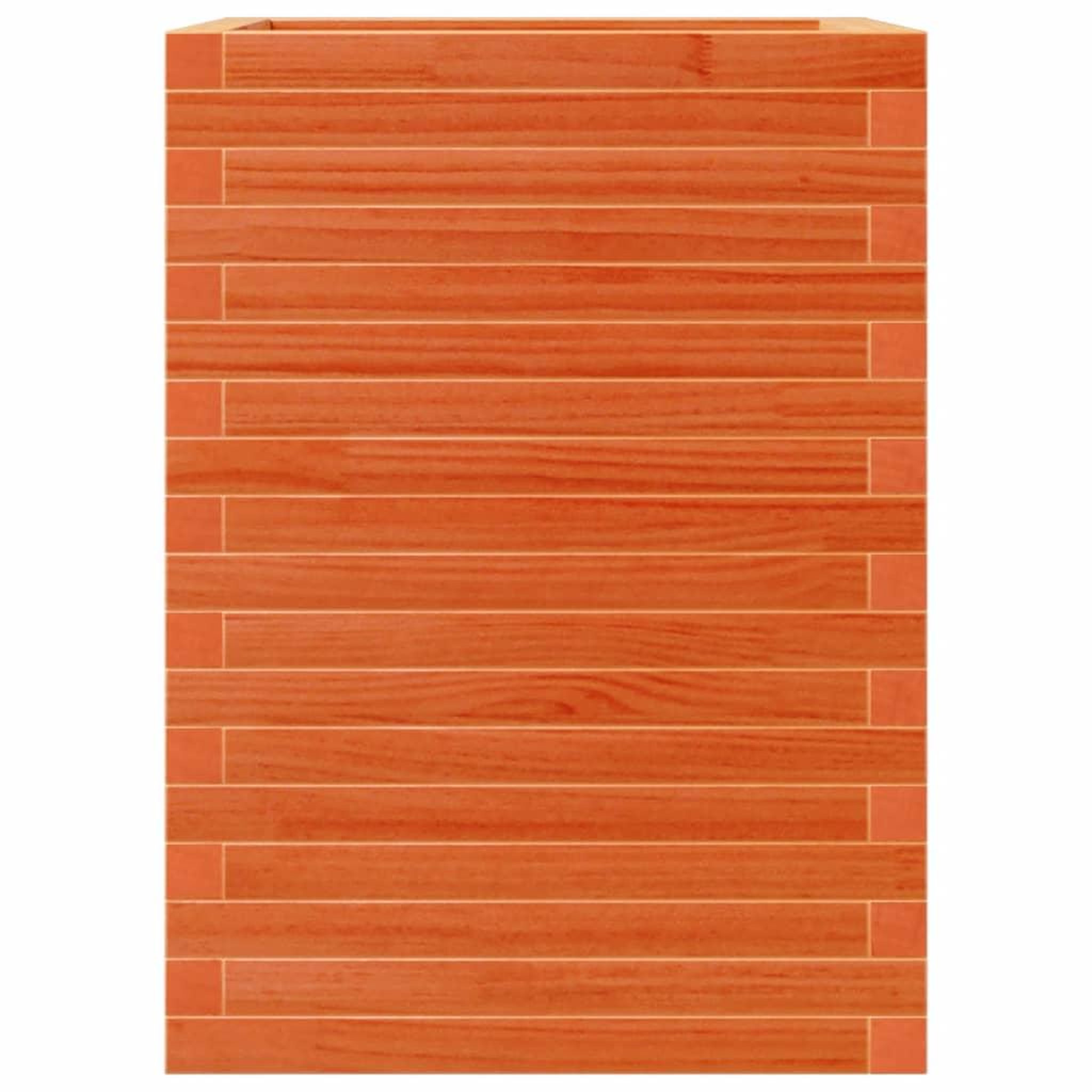 Voir la diapositive 5 : VIDAXL Jardiniere cire marron 50x50x68,5 cm bois de pin massif