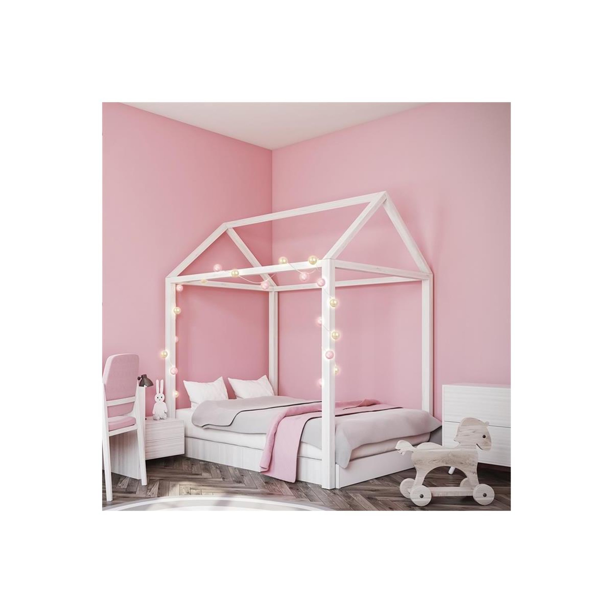 Voir la diapositive 3 : The Home Deco Factory Guirlande lumineuse à led  20 boules  372cm rose