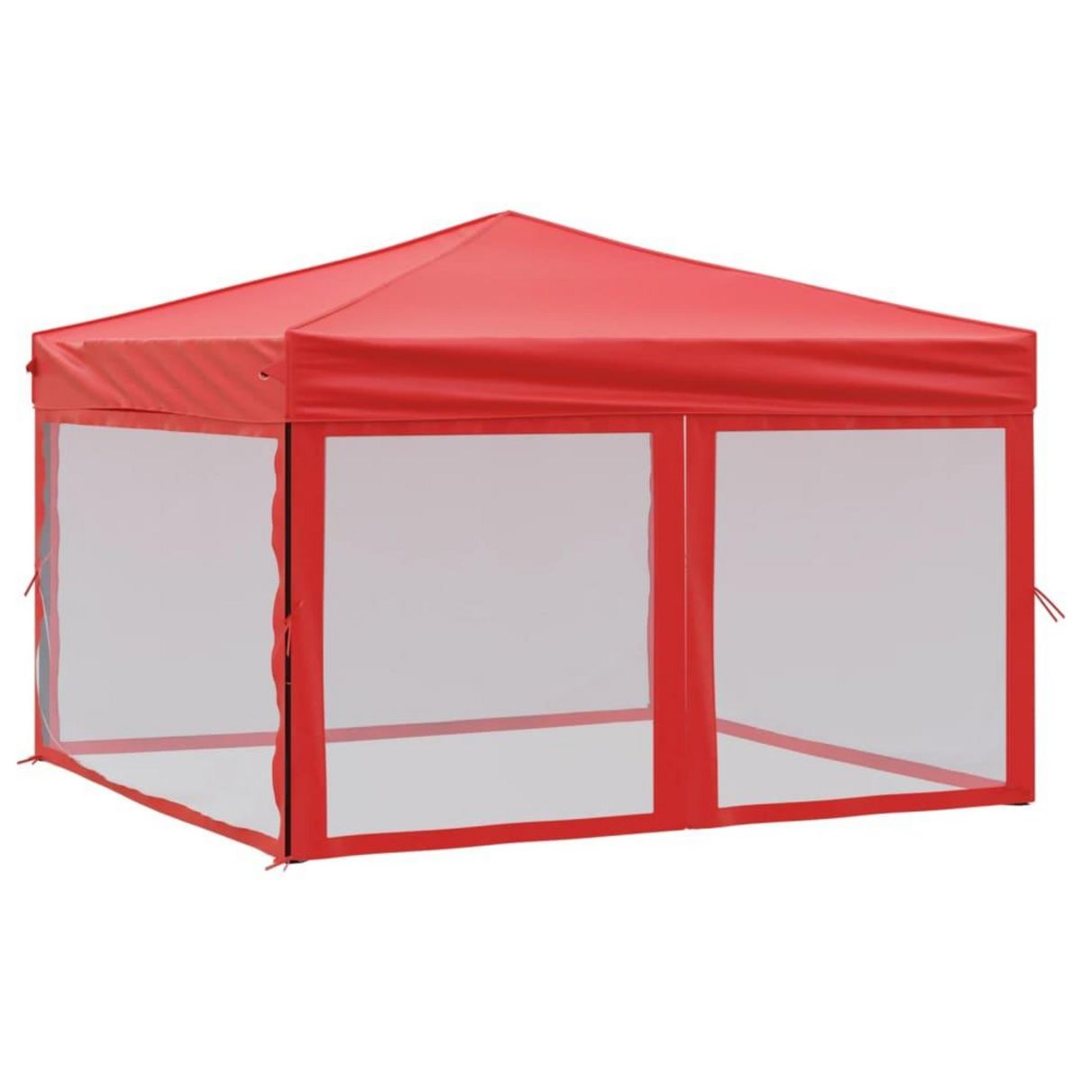 VIDAXL Tente de reception pliable avec parois Rouge 3x3 m