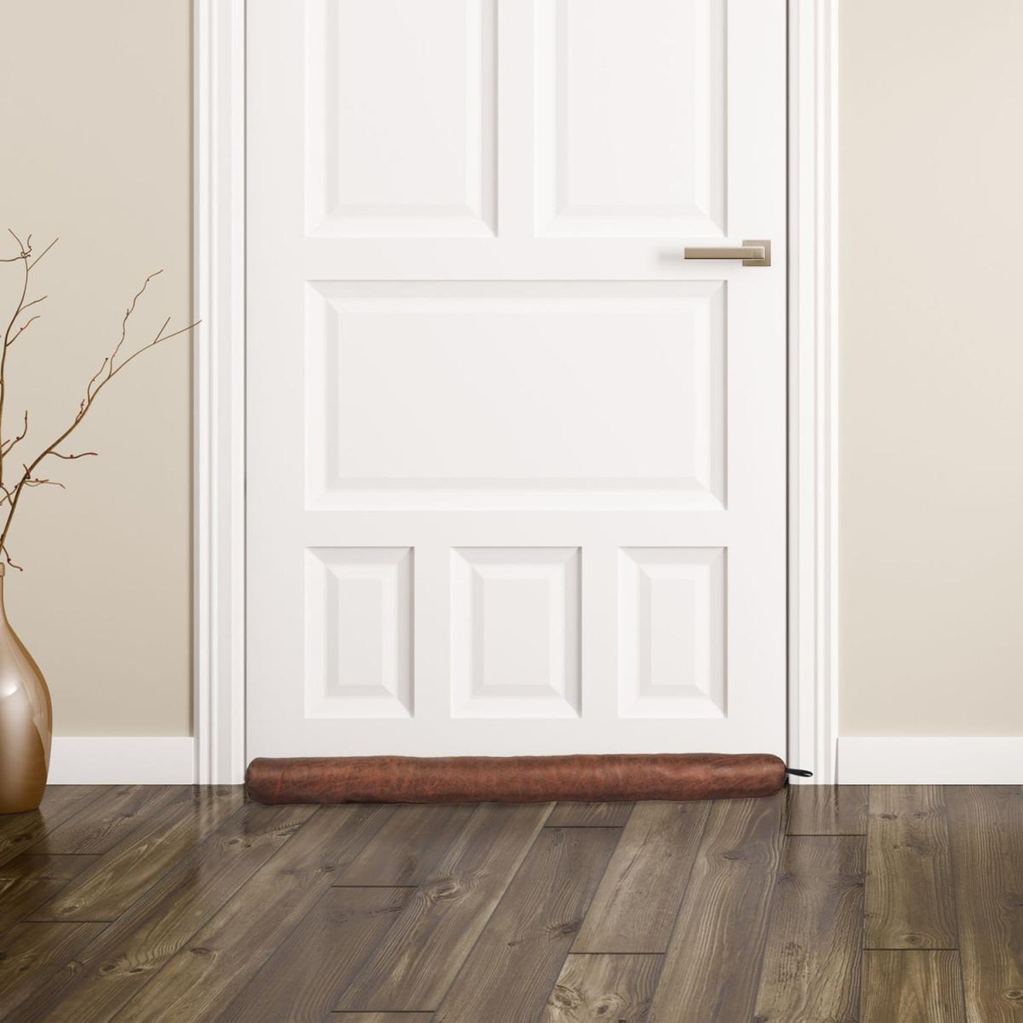 Voir la diapositive 3 : The Home Deco Factory Boudin bas de porte  chic  80cm camel