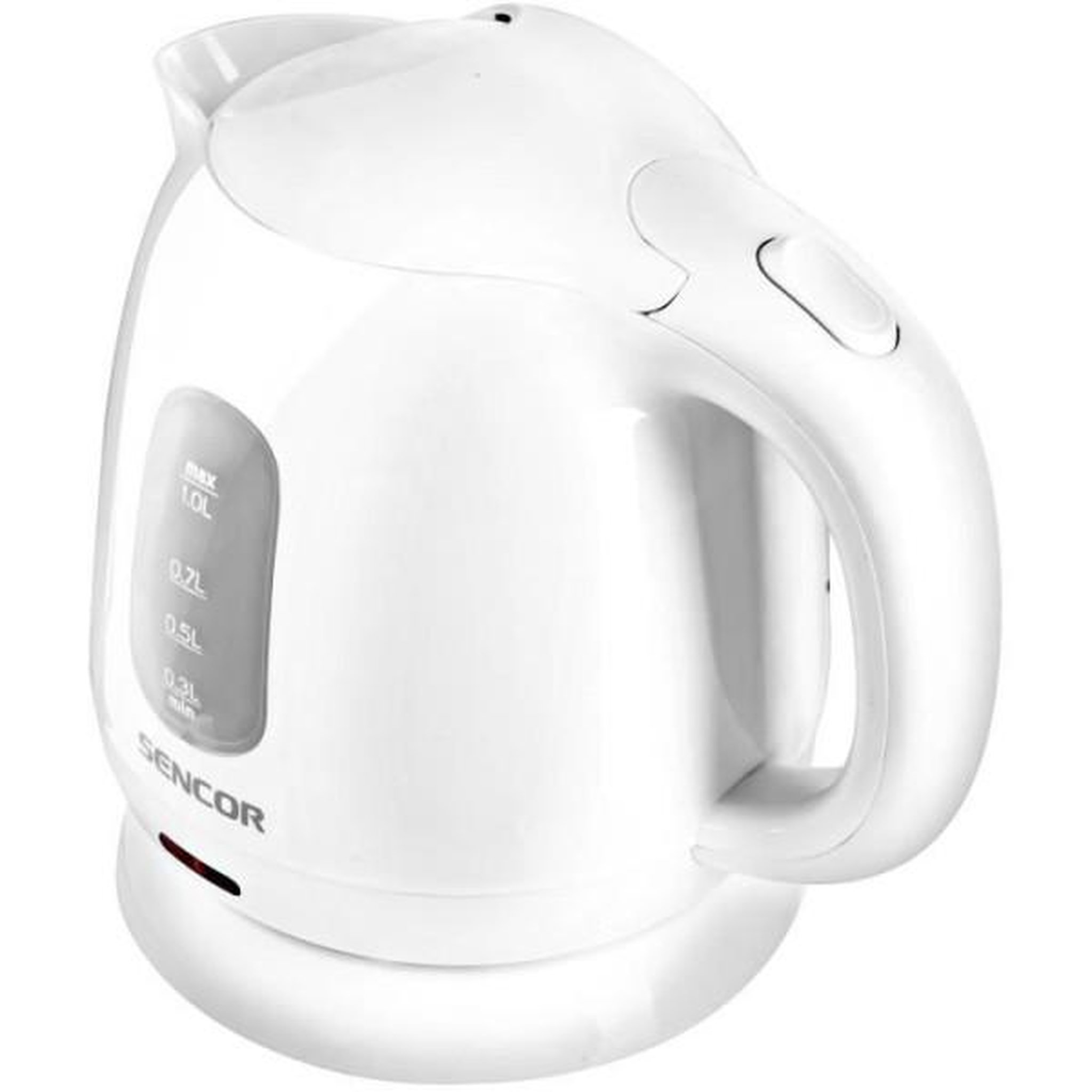 Voir la diapositive 3 : MARKET24 Bouilloire Electrique  - SENCOR - SWK 1010WH - 1100 W - 1 L - Blanc
