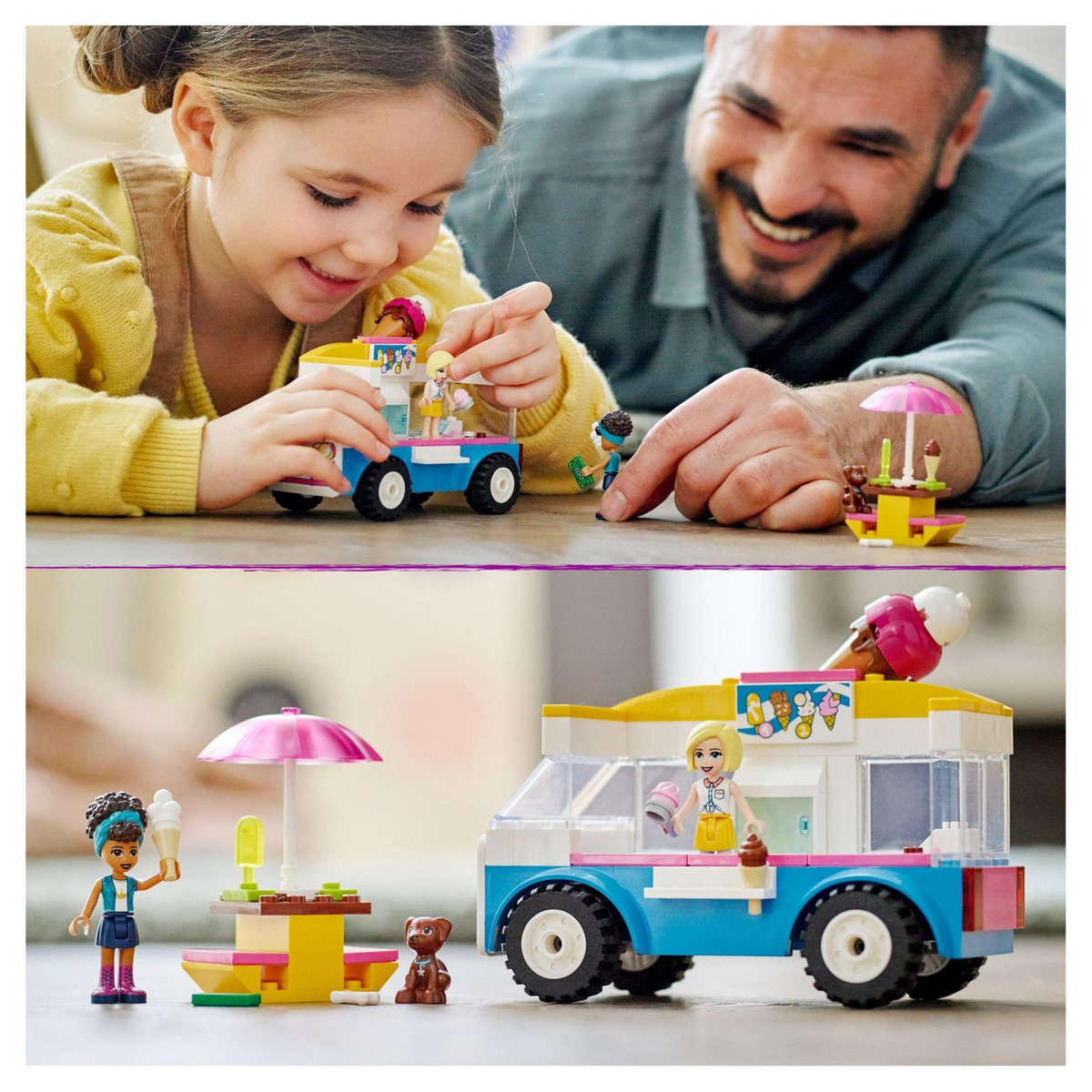 LEGO Friends 41715 Le Camion de Glaces, Jouet Enfants 4 Ans et Plus avec Mini-Poupées