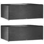 VIDAXL Housses de salon de jardin 2 pcs 16 œillets rectangulaire