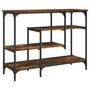 Voir la diapositive 2 : VIDAXL Table console avec etageres chene fume 100x35x75 cm