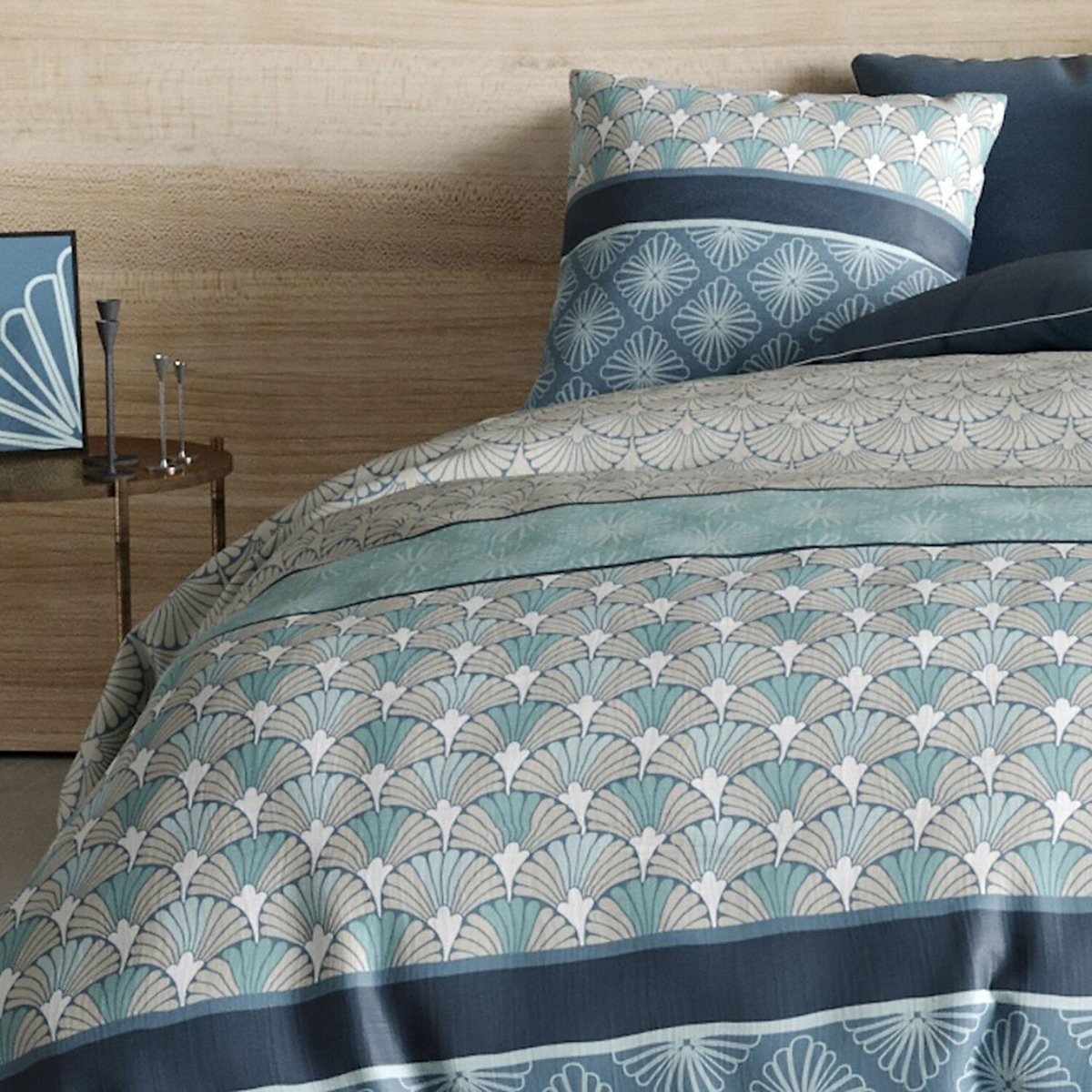 ATELIER DU COTON Parure housse de couette 3pcs 100% coton 57fils -zircon