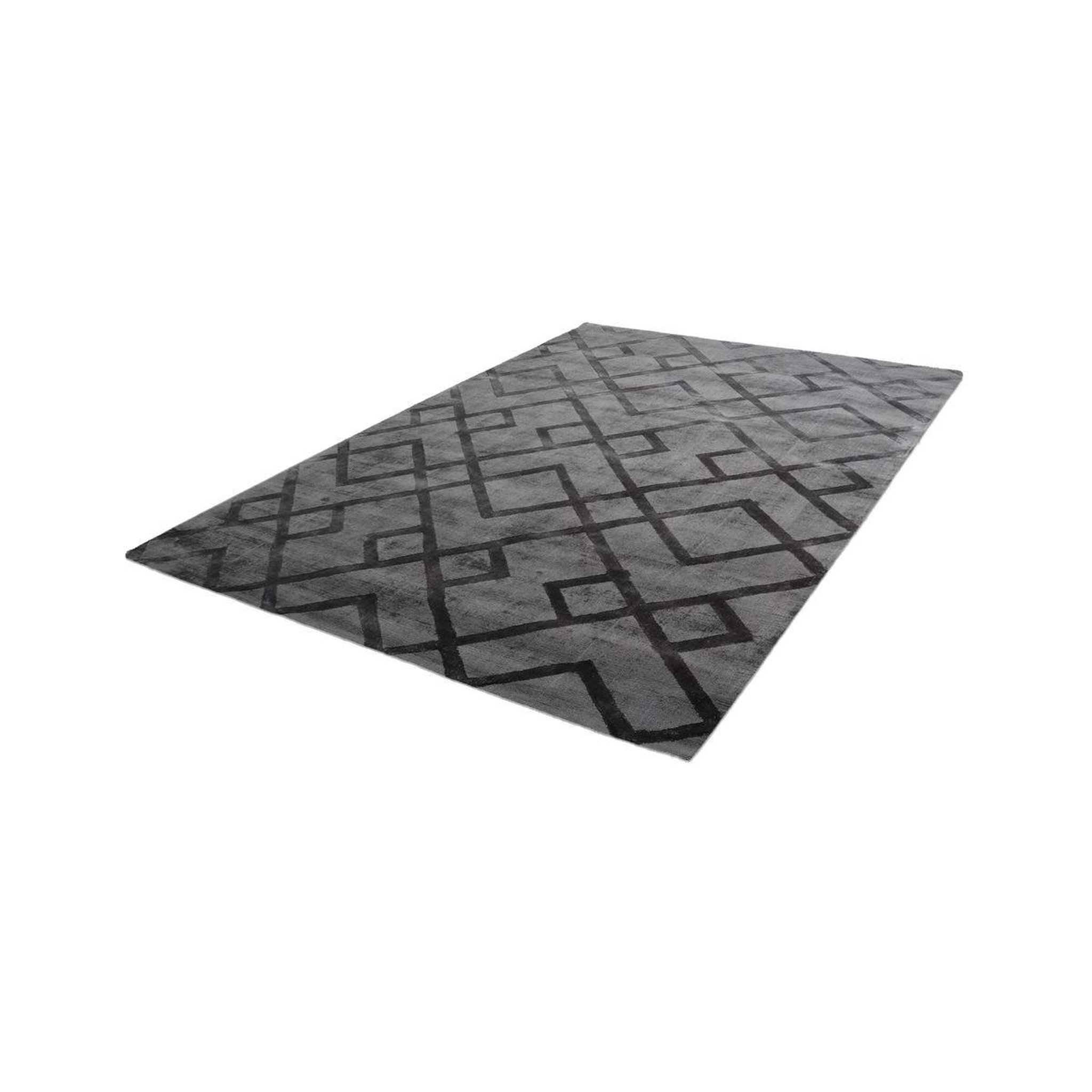 Voir la diapositive 4 : Paris Prix Tapis Rétro à Poils Courts Fait Main  Luxury III  Gris