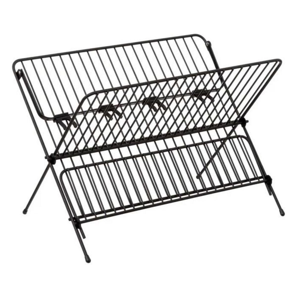 FIVE Égouttoir 2 Niveaux  Pliable  42cm Noir