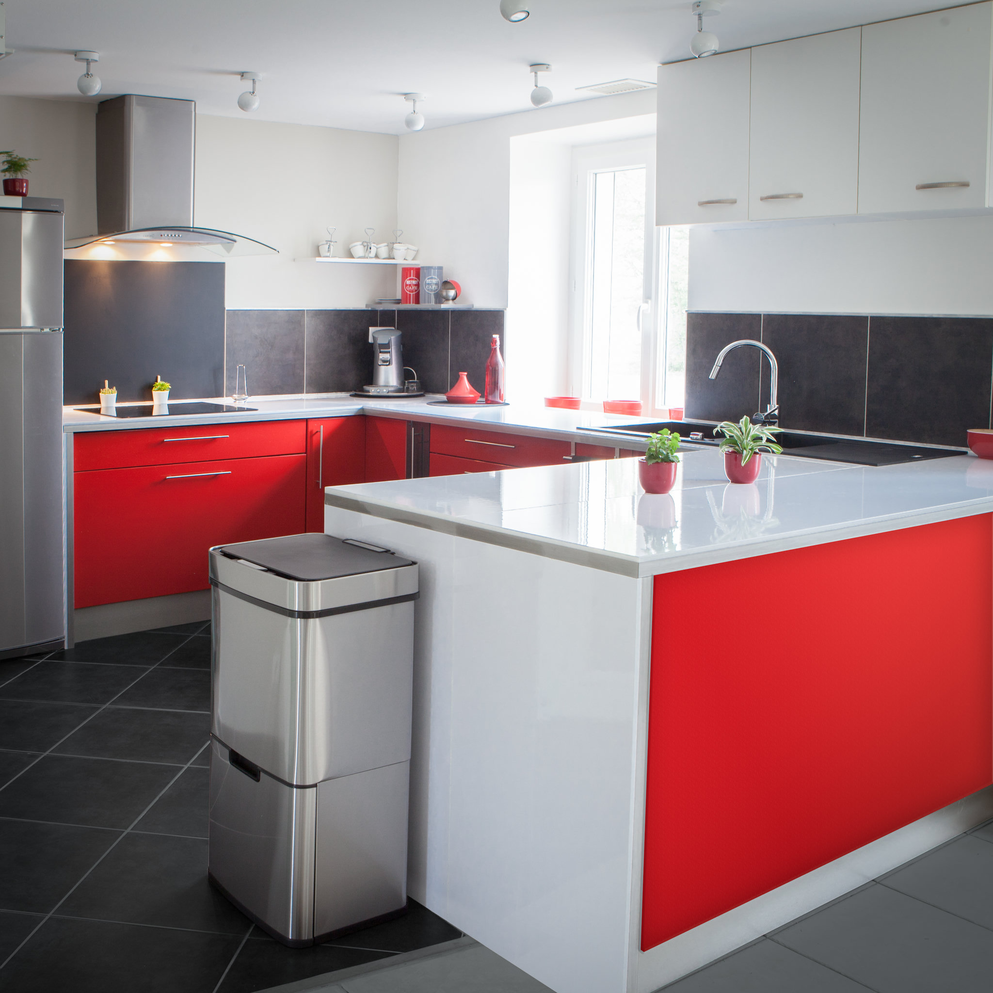 Voir la diapositive 5 : HAILO Poubelle de tri multi-bacs 60L Tandem Inox