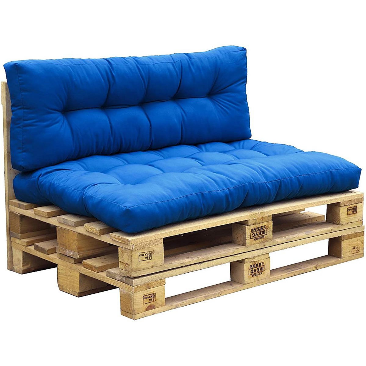 RED DECO Set 2 coussins d'extérieur bleu classique - rioubc