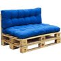 Voir la diapositive 2 : RED DECO Set 2 coussins d'extérieur bleu classique - rioubc