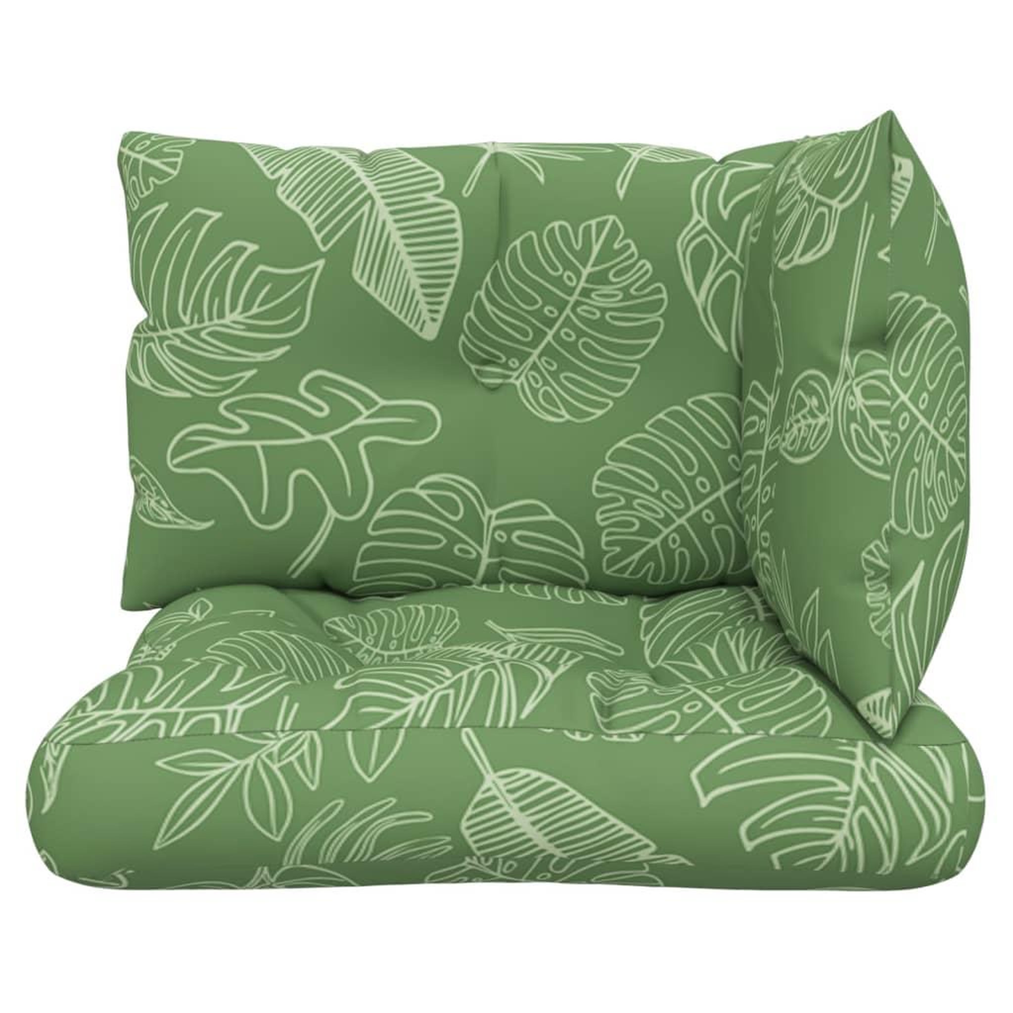 Voir la diapositive 4 : VIDAXL Coussins de palette lot de 3 motif de feuilles tissu Oxford
