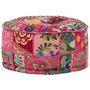 Voir la diapositive 6 : VIDAXL Pouf rond en coton en patchwork fait a la main 40 x 20 cm Rose