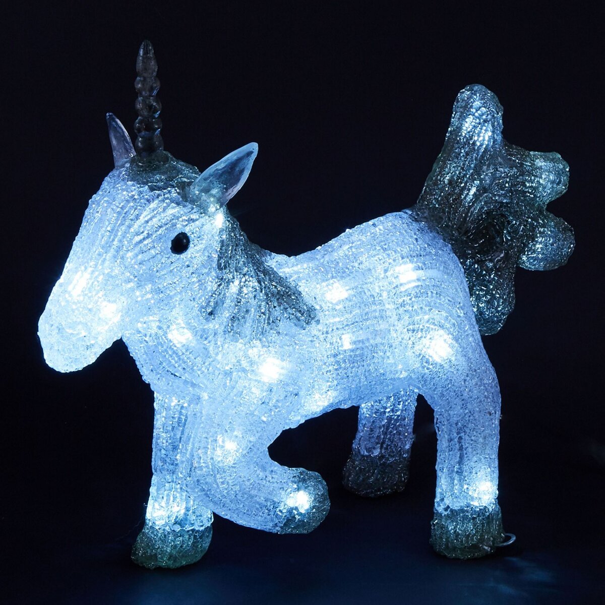 ACTUEL Figurine de Noël Licorne Lumineuse 30 LED