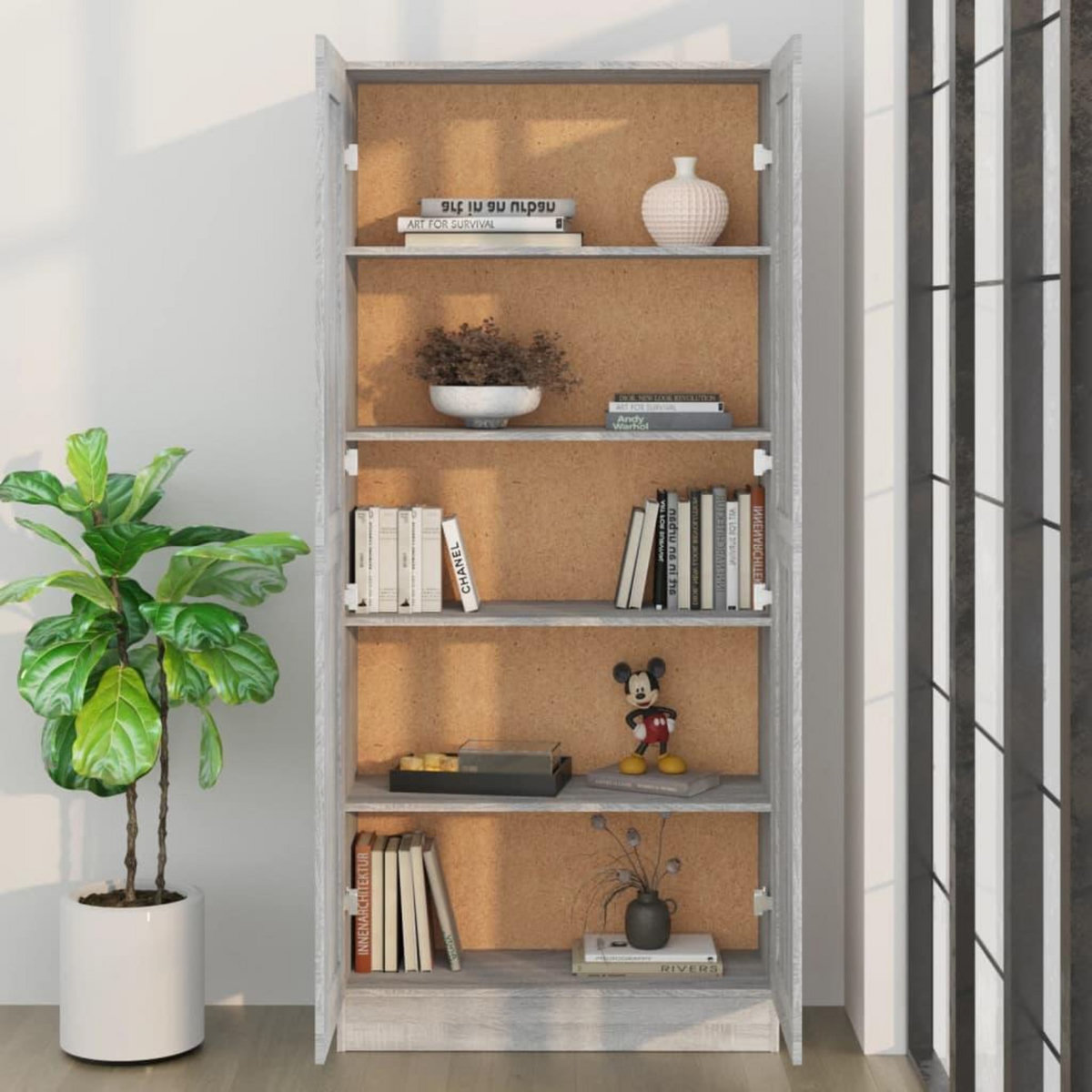 VIDAXL Bibliotheque Sonoma gris 82,5x30,5x185,5 cm Bois d'ingenierie