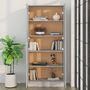 Voir la diapositive 3 : VIDAXL Bibliotheque Sonoma gris 82,5x30,5x185,5 cm Bois d'ingenierie