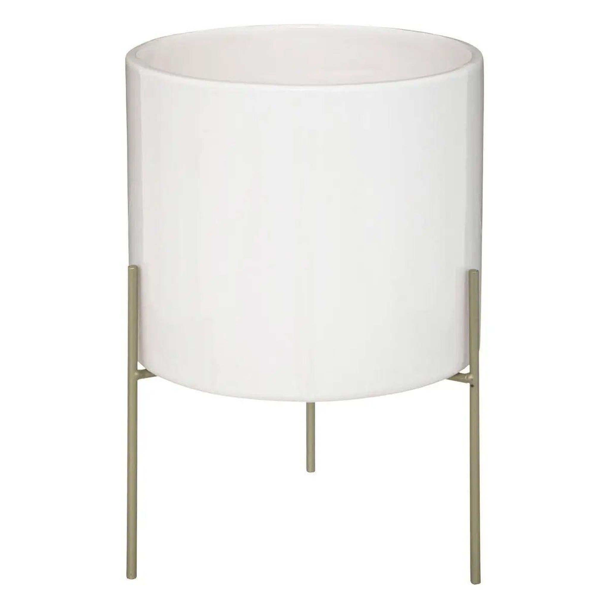 Voir la diapositive 1 : ATMOSPHERA Cache-Pot sur Pied  Sublima  22cm Blanc