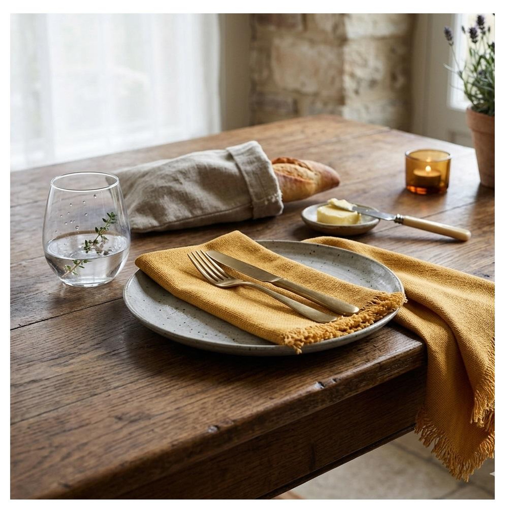 Voir la diapositive 2 : Eden 2 serviettes de tables a franges en coton
