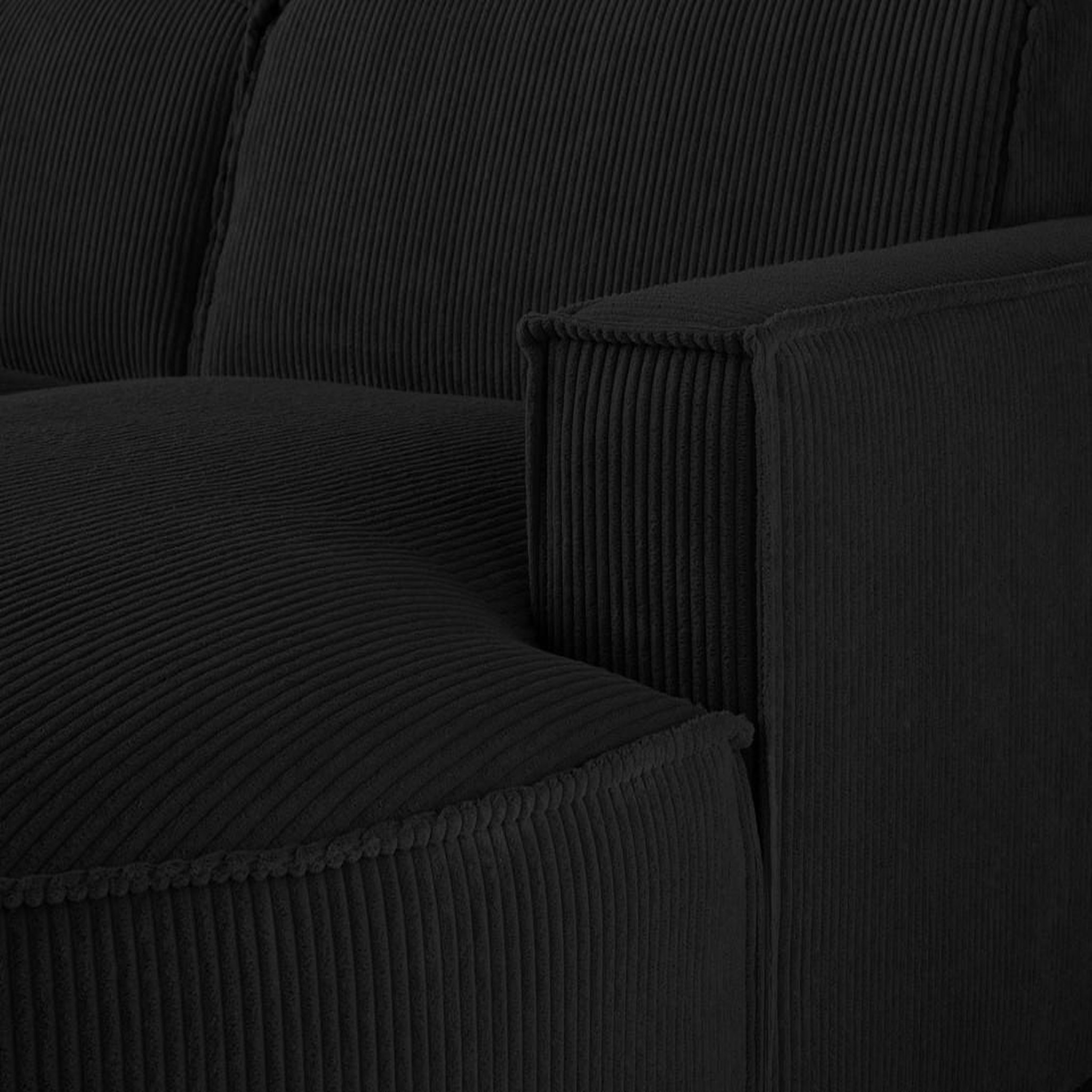 Voir la diapositive 5 : LISA DESIGN Spiaggia - canapé d'angle droit - 4 places - en velours côtelé