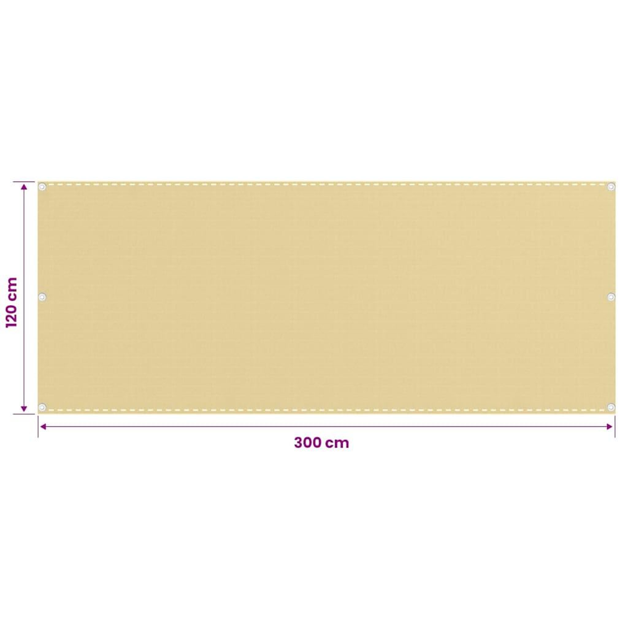 Voir la diapositive 5 : VIDAXL Ecran de balcon beige 120x300 cm pehd