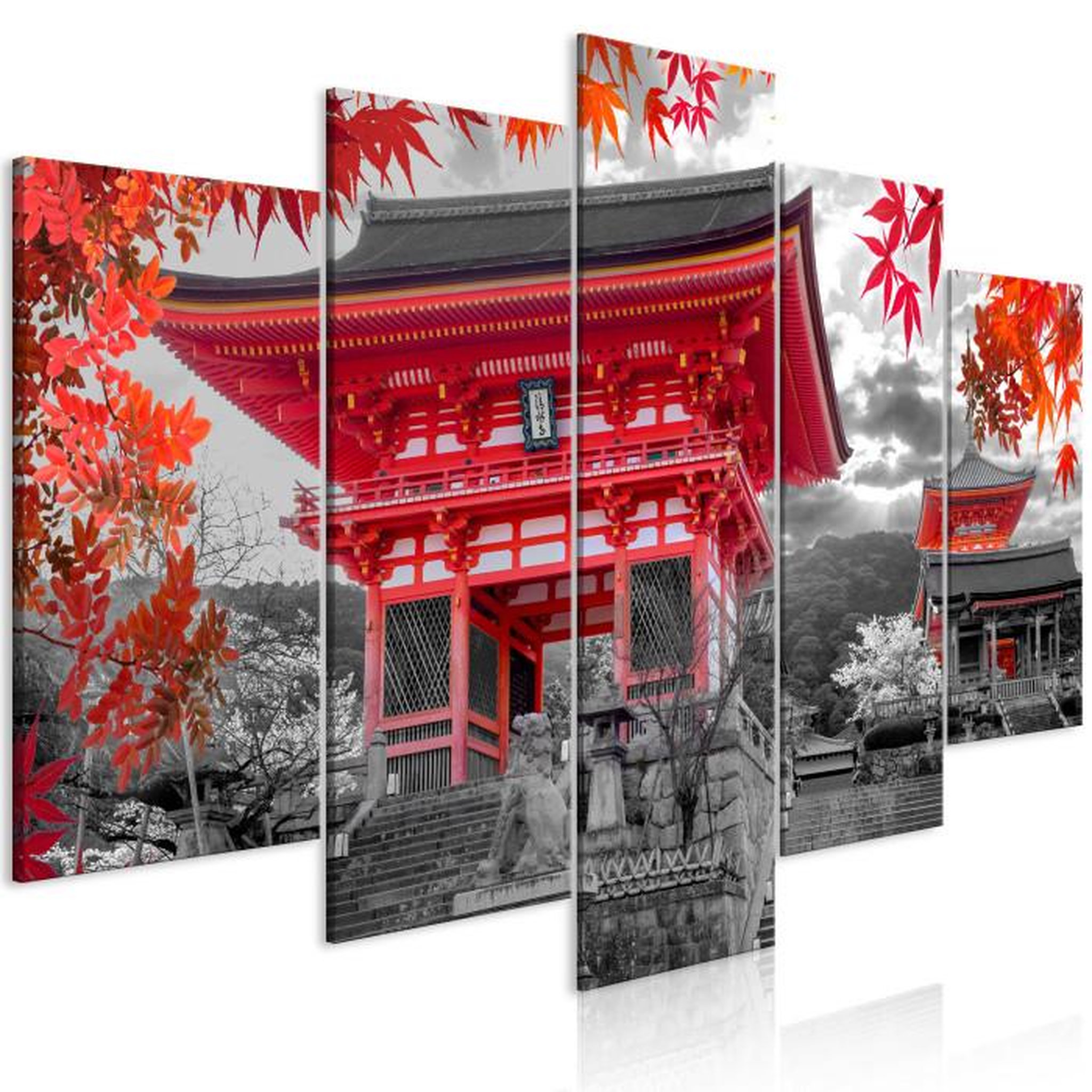 Paris Prix Tableau Imprimé 5 Panneaux  Kyoto, Japan Wide. Coloris disponibles : Multicolore