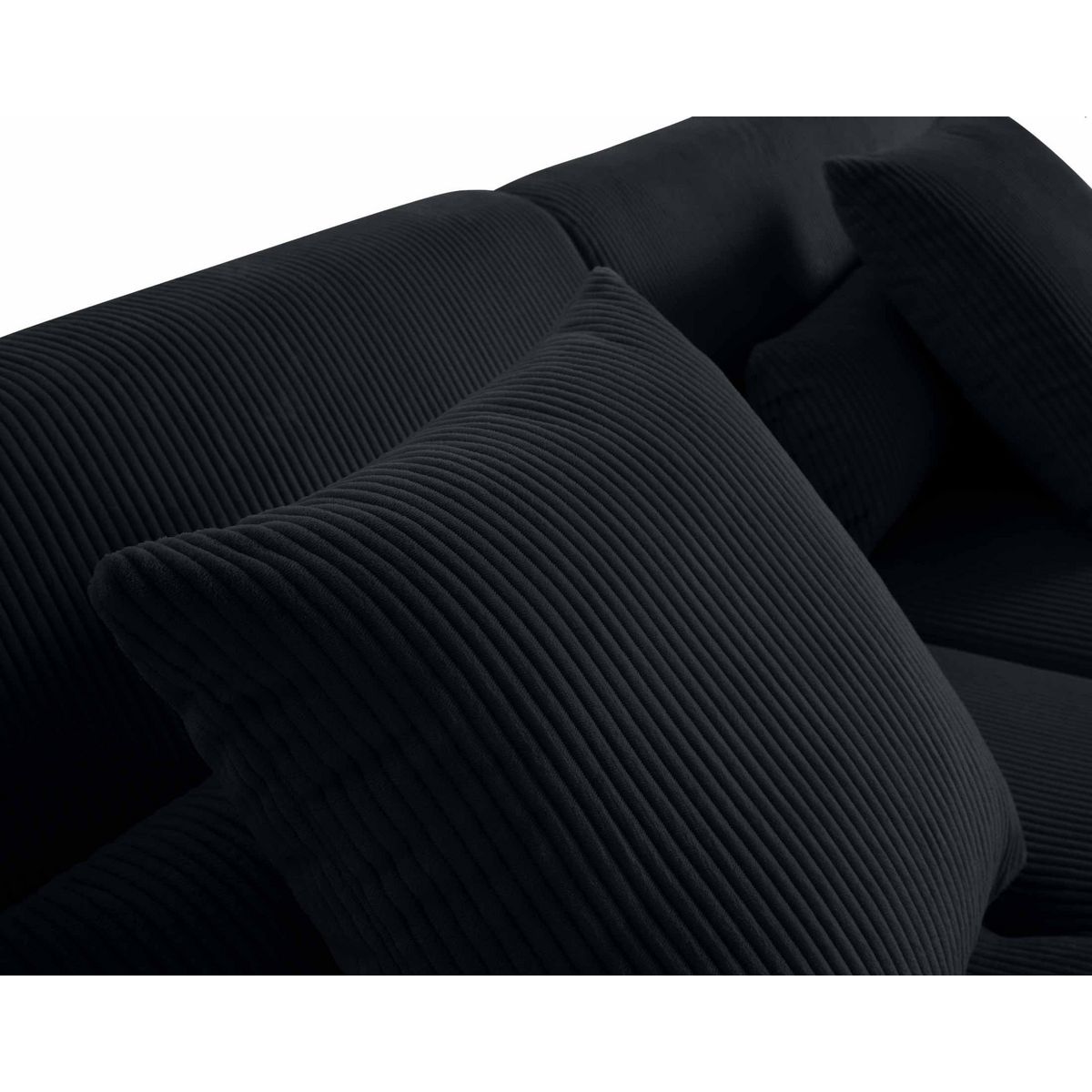 LISA DESIGN Onyx - canapé modulable d'angle droit - 5 places - en velours côtelé