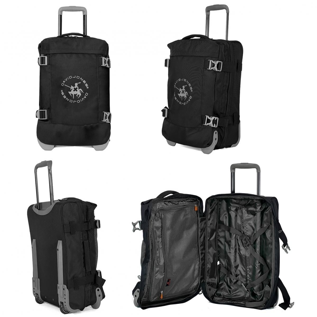 David Jones Sac de voyage cabine à roulettes 35L double compartiment 55cm